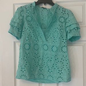 Womens XXS Jcrew eyelet blouse